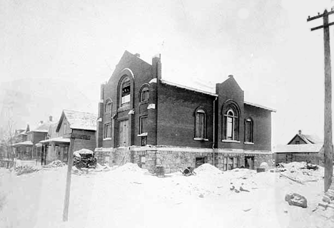 Construction of Synagogue, Virginia Minnesota, 1908