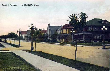 Central Avenue, Virginia Minnesota, 1910