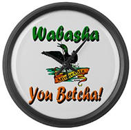 Wabasha 'You Betcha' Loon Large Wall Clock