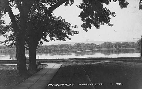 Mississippi River at Wabasha Minnesota, 1930