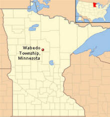 Location of Wabedo Township Minnesota