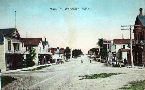 Main Street, Waconia Minnesota, 1909