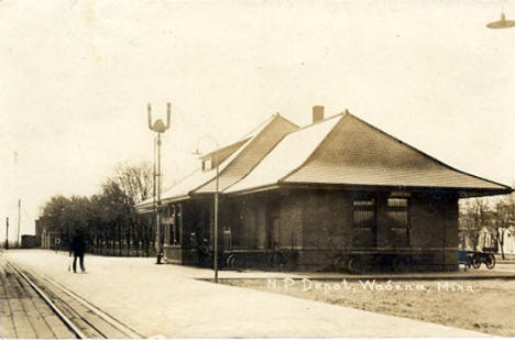 Northern Pacific Depot, Wadena Minnesota, 1914