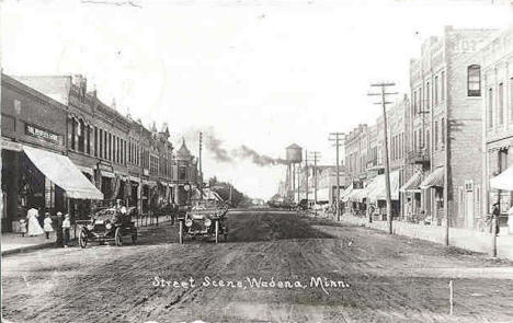 Third Street in Wadena Minnesota, 1915