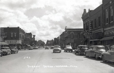 Street scene, Wadena Minnesota, 1950's