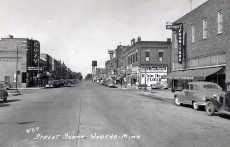 Street scene, Wadena Minnesota, 1940's