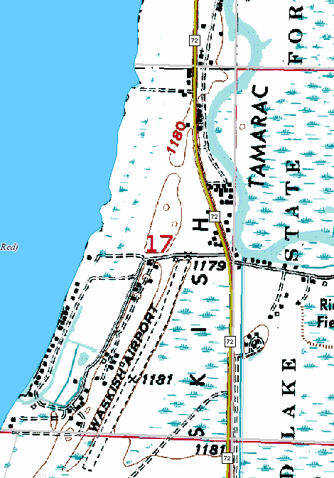 Topographic Map, Waskish Minnesota