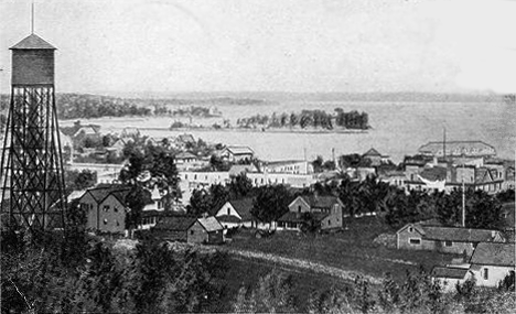 Birds eye view of Walker Minnesota, 1929