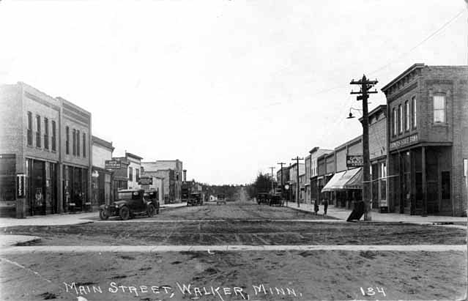 Main Street, Walker Minnesota, 1920