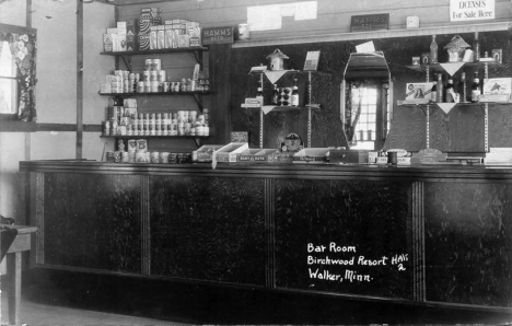 Bar Room, Birchwood Resort, Walker Minnesota, 1940