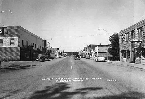 Main Street looking west, Walker Minnesota, 1952