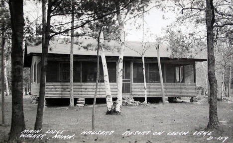Hauser's Resort on Leech Lake near Walker Minnesota, 1940's