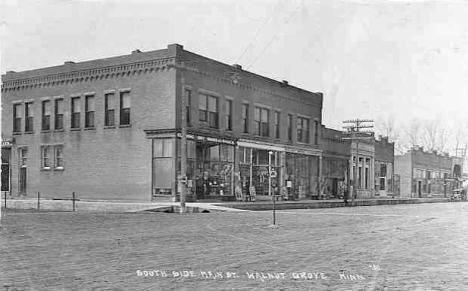 South side of Main Street, Walnut Grove Minnesota, 1918