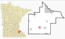 Location of Wanamingo, Minnesota