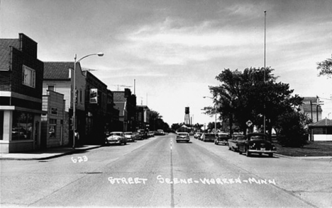 Street Scene, Warren Minnesota, 1950's