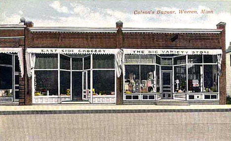Colson's Bazaar, Warren Minnesota, 1915