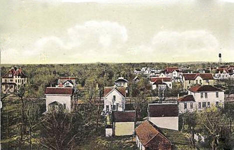 Birds eye view, Warren Minnesota, 1908