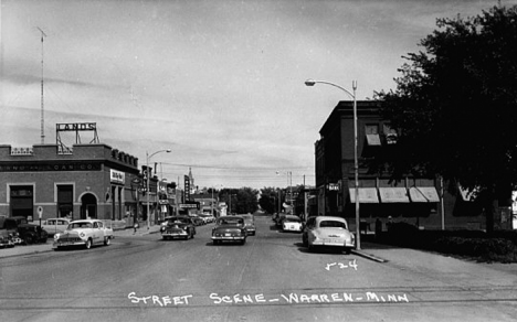 Street Scene, Warren Minnesota, 1950's