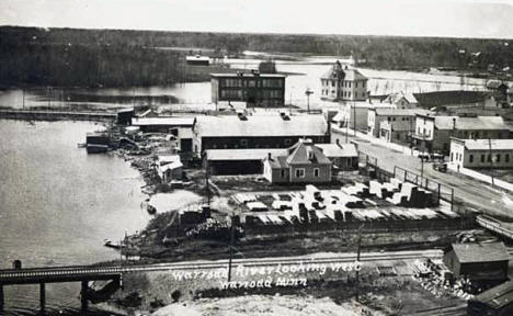 Warroad River looking West, Warroad Minnesota, 1915