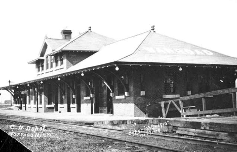 C.N. Depot, Warroad Minnesota, 1915