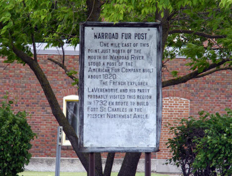 Historical marker, Warroad Minnesota, 2009