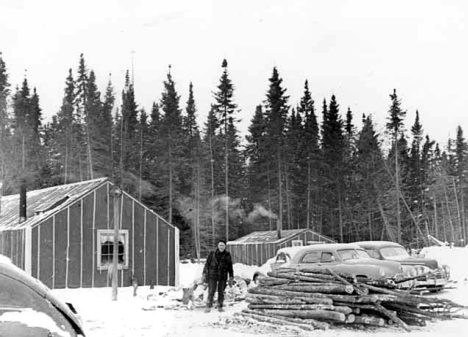 St. Regis pulpwood-cutters camp south of Warroad Minnesota, 1949
