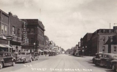 Street scene, Waseca Minnesota, 1940's