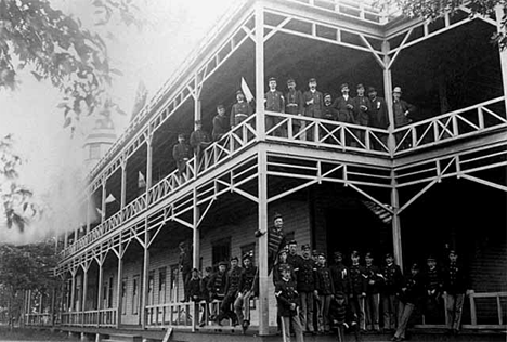 Minnesota National Guard at first encampment, Waseca Minnesota, 1886