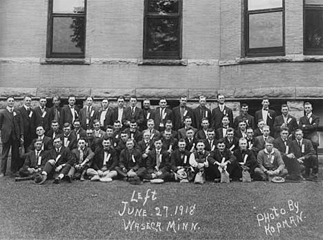 Recruits from the Waseca area, 1918
