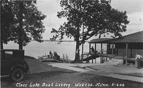 Clear Lake boat livery, Waseca Minnesota, 1925