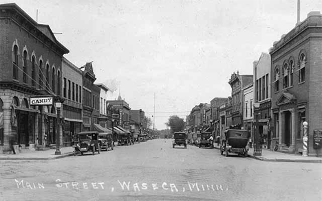 Main Street, Waseca Minnesota, 1926