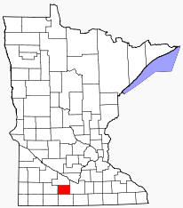 Location of Watonwan County Minnesota