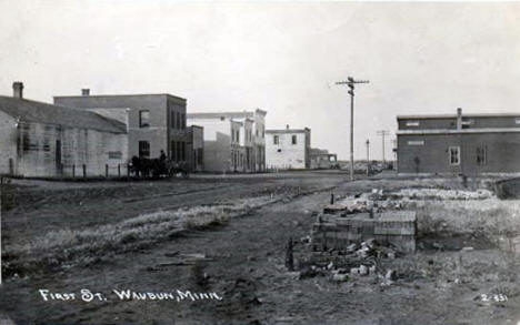 First Street, Waubun Minnesota, 1910's?