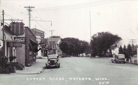 Street scene, Wayzata Minnesota, 1930's