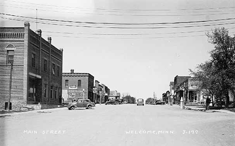 Main Street, Welcome Minnesota, 1950