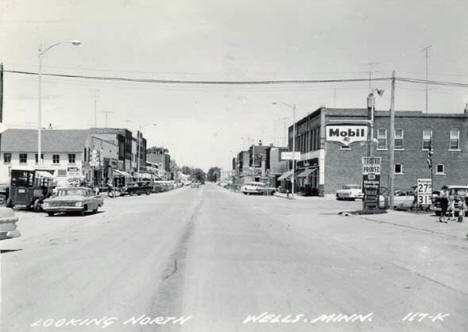 Looking north, Wells Minnesota, 1964