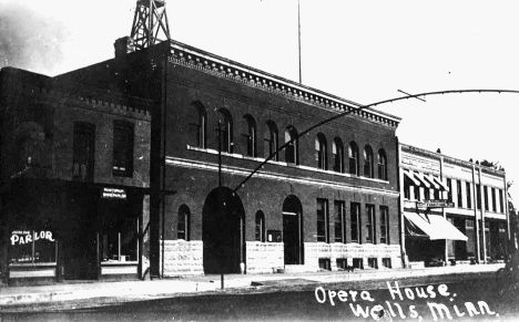 Opera House, Wells Minnesota, 1910