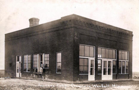 Farmers Co-op Creamery, Wendell Minnesota, 1910's?