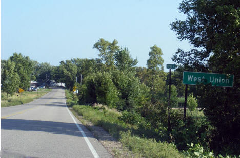 Entering West Union Minnesota, 2008