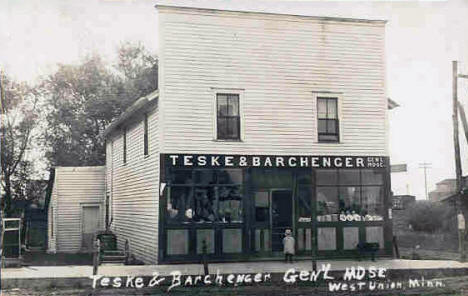 Teske & Barchenger General Store, West Union Minnesota, 1915