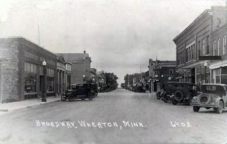 Broadway, Wheaton Minnesota, 1920's?