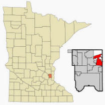 Location of White Bear Lake, Minnesota
