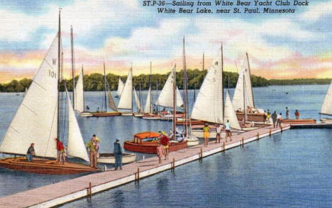 Dock at White Bear Lake Yacht Club, White Bear Lake Minnesota, 1951