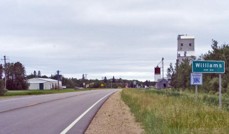 Entering Williams Minnesota in State Highway 11, 2009