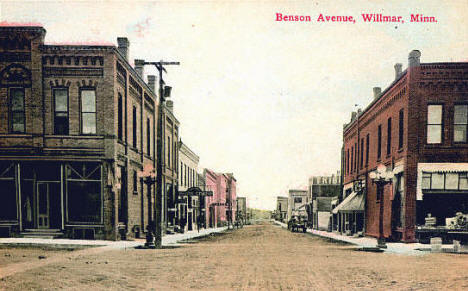 Benson Avenue, Willmar Minnesota, 1908