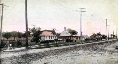 Great Northern Park and Depot, Willmar Minnesota, 1909