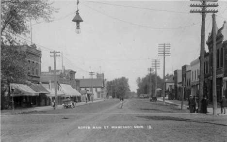 North Main Street, Winnebago Minnesota, 1910's