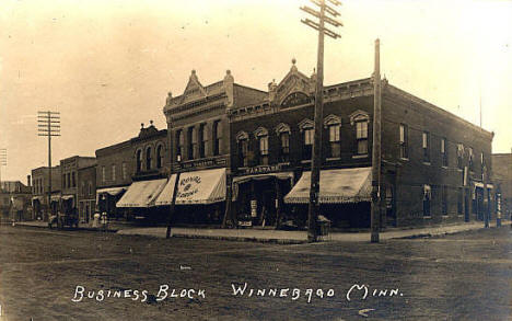 Business Block, Winnebago Minnesota, 1908