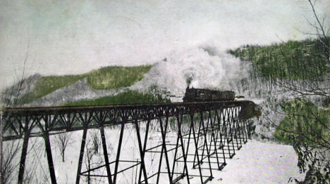 Trestle over Bear Creek, Winona Minnesota, 1907