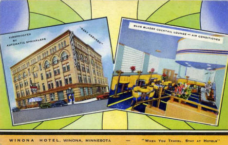 Winona Hotel, Winona Minnesota, 1940's